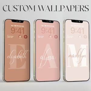 Custom Name iPhone Wallpapers | Personalized Monogram Lock Screen | Fall 2025 Trend