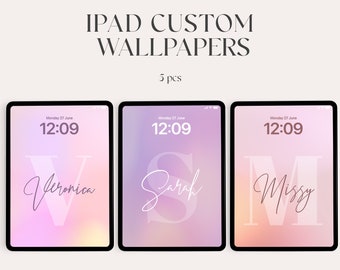 カスタム初期 iPad 壁紙、美しいタブレット ロック画面 (デジタルダウンロード)