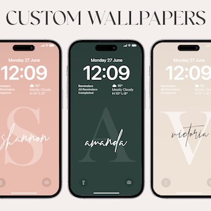 Custom Wallpaper, hohe Auflösung, iOS, Aesthetic Wallpaper, Digital Download, iphone 12 pro, Samsung, Personalisierung, beige Ästhetik