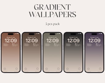 Aesthetic Gradient iPhone Wallpaper, Minimalist Lockscreen (Digital Download)