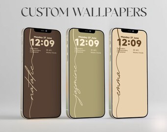Custom Name Wallpaper, Cozy Phone Background (Digital Download)