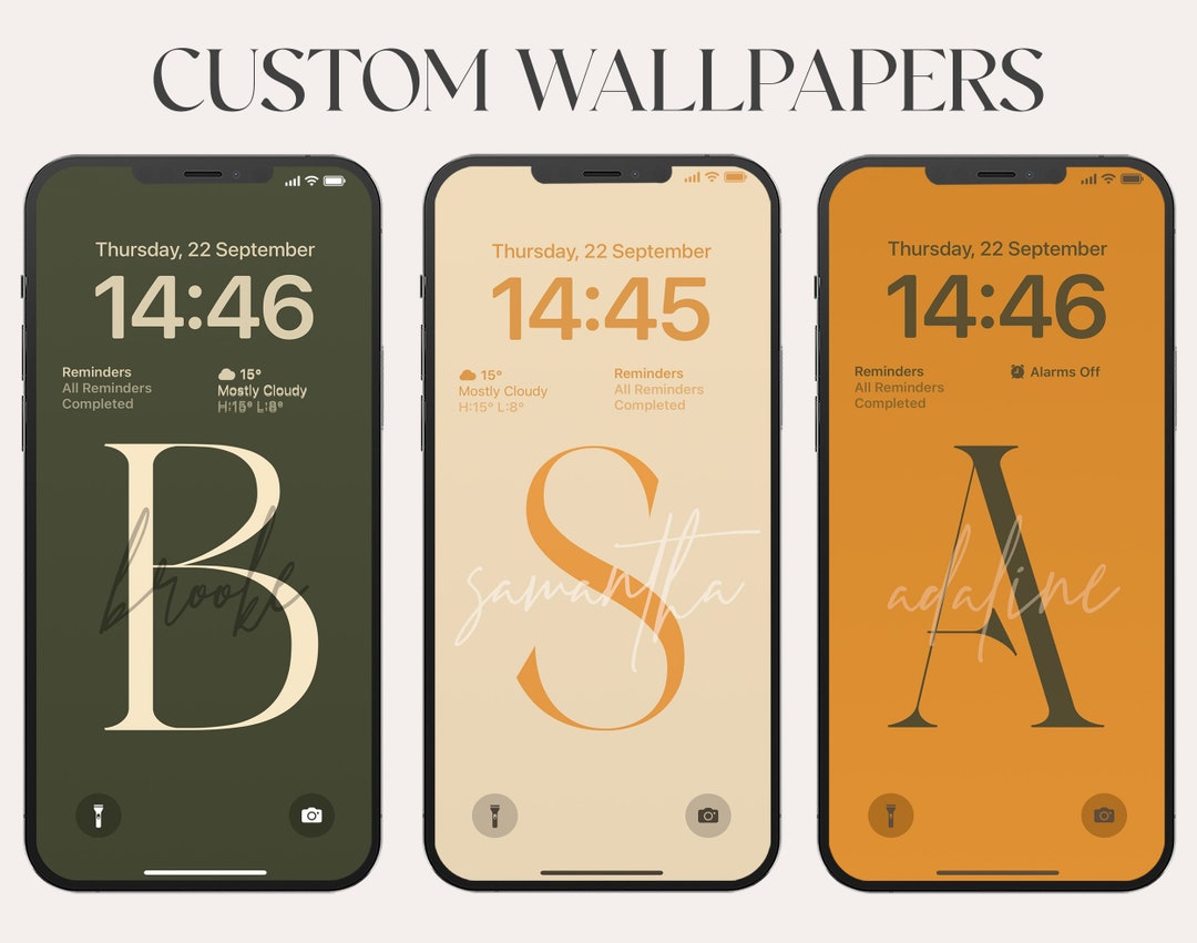 Custom Wallpaper, High Resolution, Ios 16, Aesthetic Wallpaper, Digital Download, Names, iPhone 