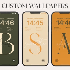 Custom Wallpaper, High Resolution, Ios 16, Aesthetic Wallpaper, Digital Download, Names, iPhone 