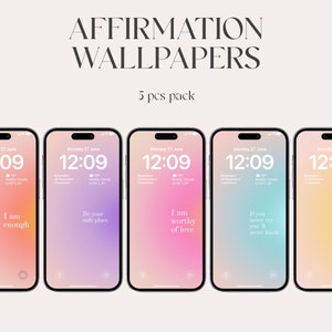Aura Wallpaper, hohe Auflösung, iOS 16, Affirmation Wallpaper, iPhone, Digital Download, Selbstliebe, Motivation, Positive Zitate, iphone 14