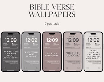 Bibel Vers Wallpaper: Christian iOS 16 Affirmationen (Digitaler Download)