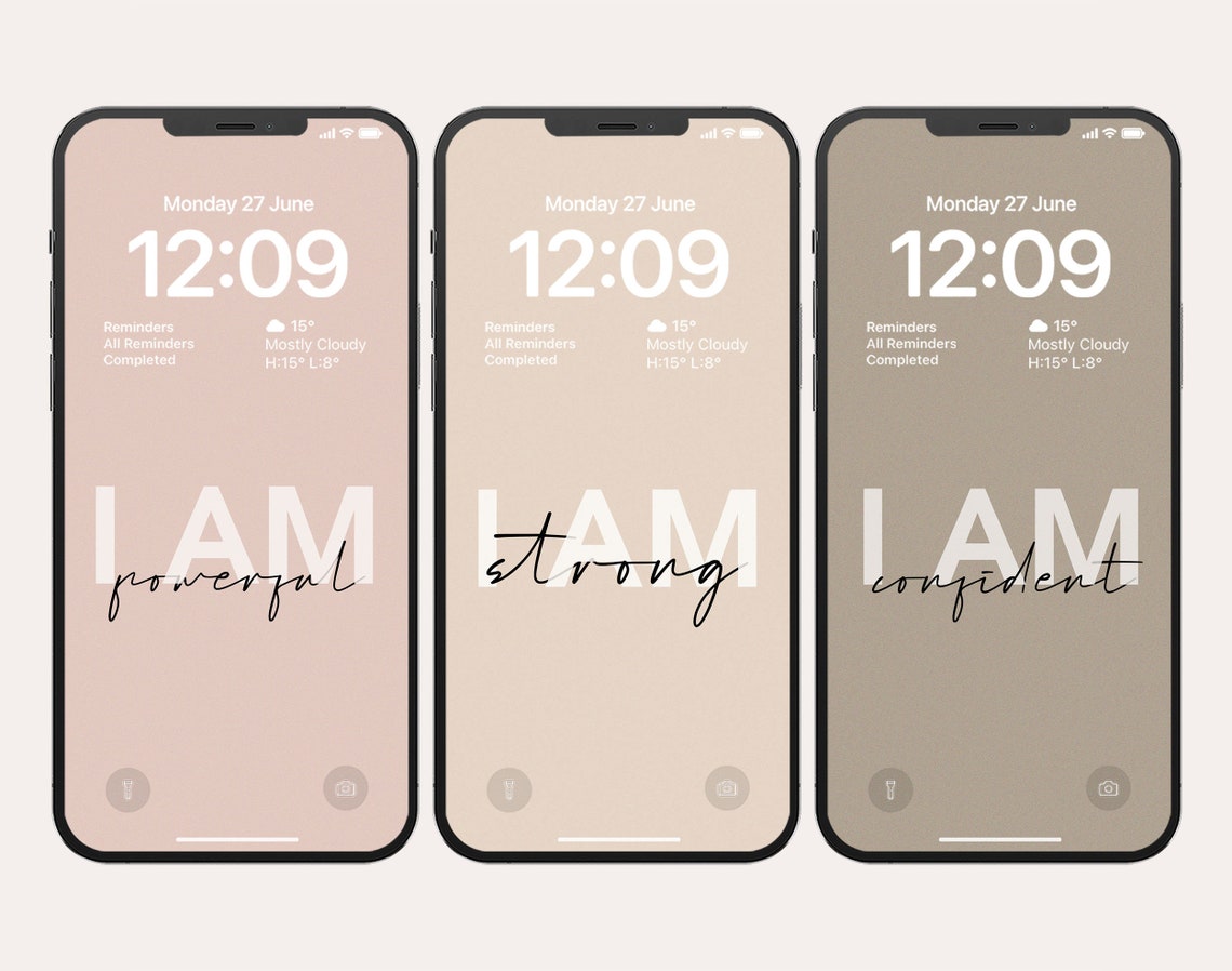 Minimal Iphone Wallpapers Beige Wallpapers Ios 16 Aesthetic Etsy