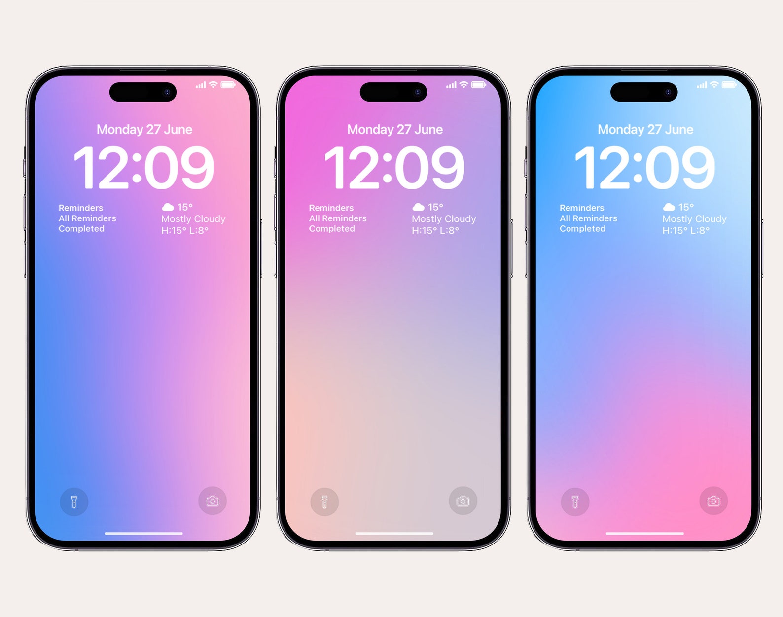 Gradient iPhone Wallpaper, Ios Theme (digital Download 5-pack - Etsy