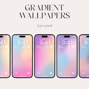 Pastel Gradient Phone Wallpaper: Soft Aura Glow, iPhone & Android (Digital Download)