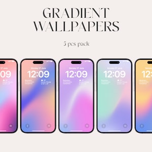 Gradient wallpaper, high resolution, iOS 16 , Aura Wallpaper iPhone, Digital Download, Holographic, Minimal wallpaper, lockscreen, iphone 15