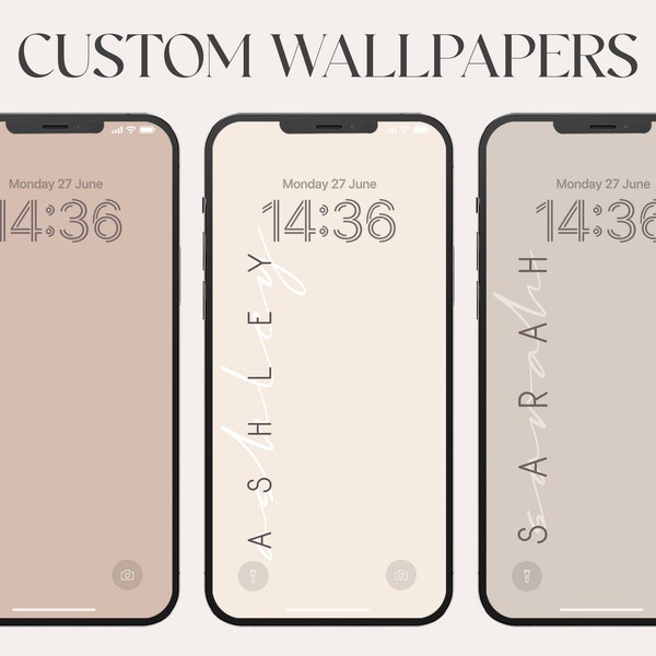 Custom wallpaper, high resolution, iOS, Aesthetic Wallpaper, Digital Download, iphone 13 pro, Samsung, personalization, beige aesthetic