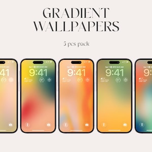 Fall Gradient Phone Wallpaper Bundle, Backgrounds (Digital Download