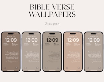 Bible Verse Wallpaper: Christian iOS 17 Phone Backgrounds (Digital Download)