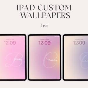 Custom ipad wallpaper, aura wallpapers, Aesthetic Wallpaper, Digital Download, initials, tablet wallpaper, aesthetic, personalization