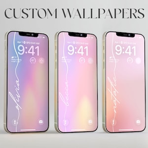Custom Name Wallpaper, Aesthetic Phone Background (Digital Download)