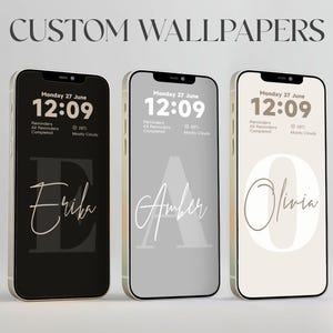 Spersonalizowana tapeta na iPhone'a z imieniem | Minimalistyczny ekran blokady iOS (do pobrania cyfrowego)