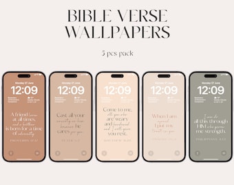 Bible Verse Wallpaper: Christian iOS 16 Affirmations (Digital Download)