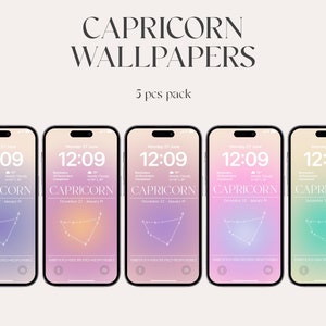 山羊座の壁紙、星座のiPhone壁紙、美しいグラデーションの壁紙、iOS 16、美しいオーラ、iPhone 11 Pro Max、占星術