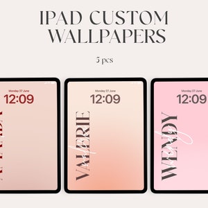 ipad wallpaper, high resolution, iOS, Aesthetic Background for tablet, Digital Download, initials, personalization, Minimalist Wallpapers