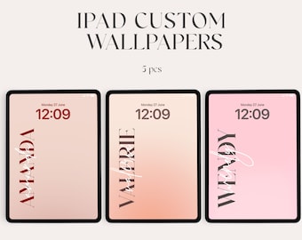 Fondo de pantalla personalizado con inicial para iPad o tableta (descarga digital)