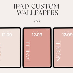 Custom ipad wallpaper, high resolution, iOS, Aesthetic Wallpaper, Digital Download, initials, tablet wallpaper, aesthetic, personalization