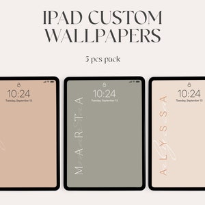 Custom ipad wallpaper, high resolution, iOS, Aesthetic Wallpaper, Digital Download, initials, tablet wallpaper, aesthetic, personalization