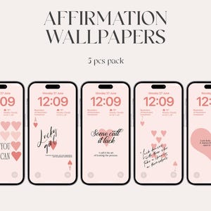 Self-love iPhone wallpapers, hearts wallpapers, iOS 17, Aesthetic Wallpaper, iPhone 15 pro, lockscreen, lucky girl, affirmation wallpapers