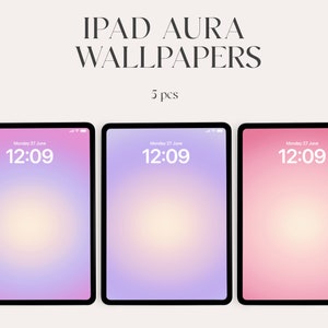 Aura iPad Wallpaper Background, Aesthetic Gradient Wallpaper, Instant Download, abstract wallpaper, tablet, ipad pro, ipad air, pink, Trendy