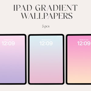 Fondo de pantalla degradado para iPad, fondo pastel para tableta (descarga instantánea)