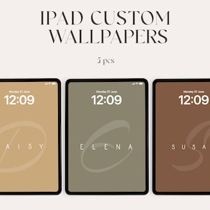Custom ipad wallpaper, high resolution, iOS, Aesthetic Wallpaper, Digital Download, initials, tablet wallpaper, aesthetic, personalization