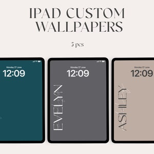Custom ipad wallpaper, high resolution, iOS, Aesthetic Wallpaper, Digital Download, initials, tablet wallpaper, aesthetic, personalization