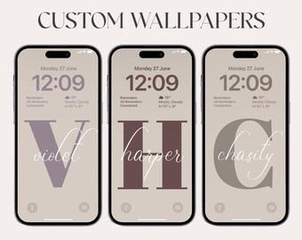 Custom Name Wallpaper, Phone Background (Digital Download)