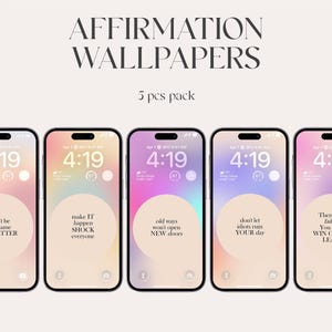 Affirmation Wallpaper iPhone: Positive Quote iOS 26 (Digital Download)