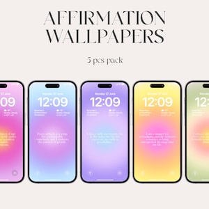 Aura Wallpaper, hohe Auflösung, iOS 16, Bestätigung, iPhone, Digital Download, Selbstliebe, Motivation, Positive Zitate, iphone 15