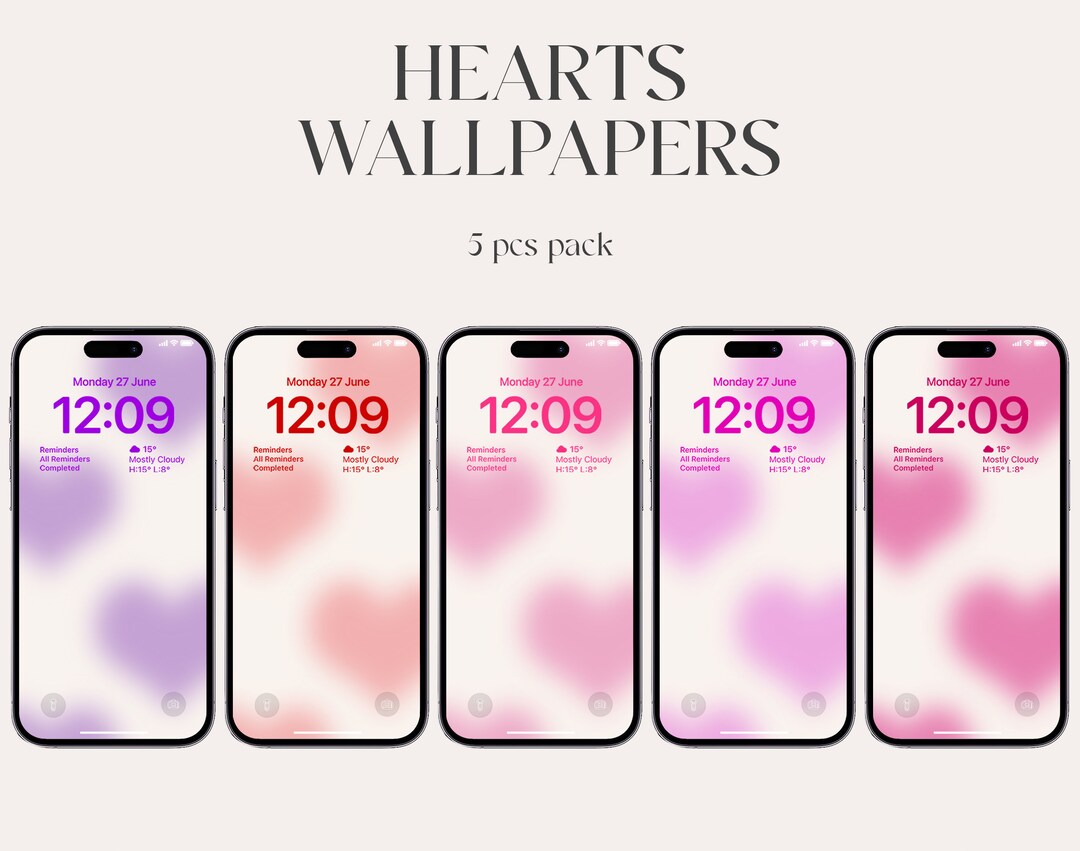 Wallpaper Bundle, Aura iPhone Wallpapers, Aesthetic Gradient Wallpapers