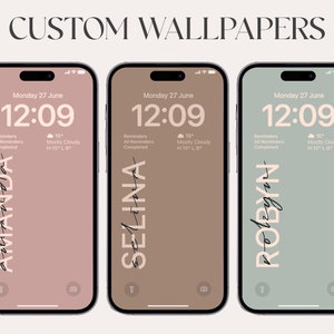 Beige Tapete, hohe Auflösung, Aesthetic Wallpaper, Digital Download, iphone 14 pro max, Personalisierung, ios 16