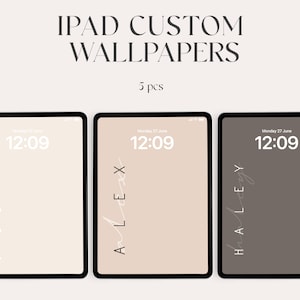 Custom ipad wallpaper, high resolution, iOS, Aesthetic Wallpaper, Digital Download, initials, tablet wallpaper, aesthetic, personalization