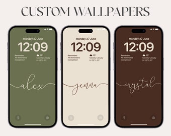 Custom wallpaper, high resolution, iOS, Aesthetic Wallpaper, Digital Download, iphone 14 pro,  personalization, fall palette, beige colors