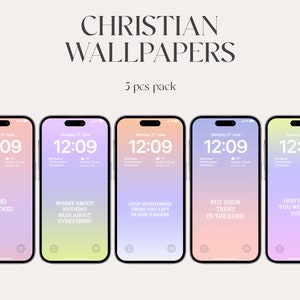 Christelijke achtergrond iOS 16: telefoonachtergronden bijbelteksten (digitale download)