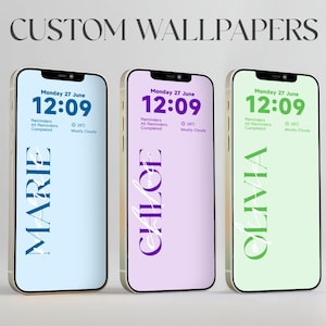 Custom Name iPhone Wallpaper, Phone Background (Digital Download)