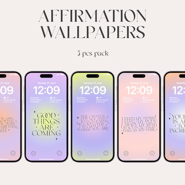 Affirmation iPhone wallpapers, aura wallpapers, iOS 16, Aesthetic Wallpaper, iPhone 14 pro, lockscreen, minimal, motivational quotes