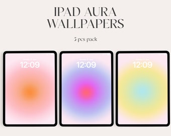 Aura iPad Wallpaper Background, Aesthetic Gradient Wallpaper, Instant Download, abstract wallpaper, tablet, ipad pro, ipad air, blur, Trendy