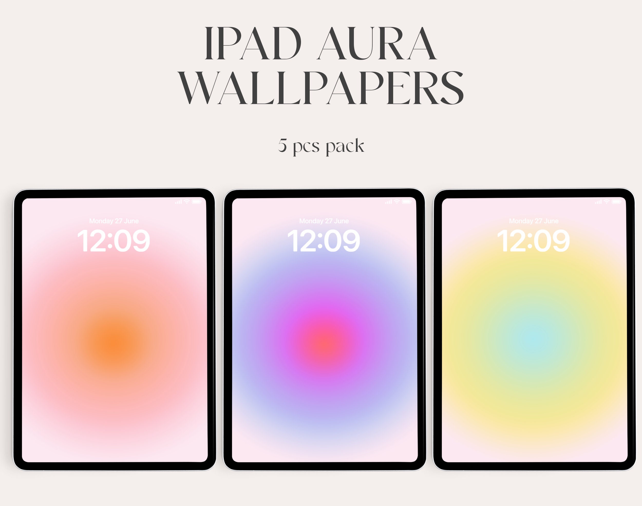 Aura  Gradient Clock Screensaver  Gridfiti