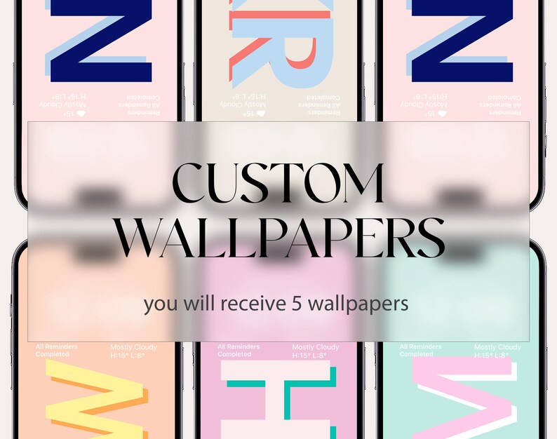 Initial Sample Background Custom Initial Wallpapers for iPhone – Letter Lock Screen, Bold ...