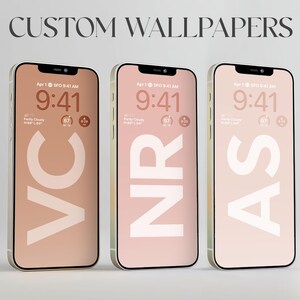 Custom Initial iPhone Wallpaper | Lock Screen (Digital Download)