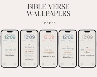 Bibel Vers Wallpaper: Christian iOS 16 Affirmationen (Digitaler Download)