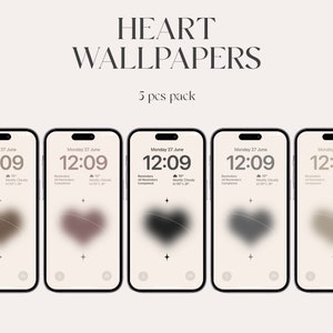 Dark hearts wallpapers, gradient wallpapers, iOS 16, Aesthetic Wallpaper, iPhone 14 pro, lockscreen, minimal, affirmation wallpapers, y2k