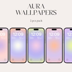 Aura iPhone Hintergrundbilder, ästhetische Verlaufsbilder, iOS 16, Aesthetic Wallpaper, iPhone 14 pro, Sperrbildschirm, minimal, abstraktes Lavendel