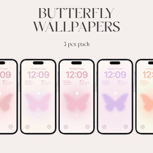 Farfalla carina, sfondi Aura per iPhone, sfondi estetici sfumati, iOS 16, cristallo estetico, iPhone 14 pro, schermata di blocco, minimal, y2k