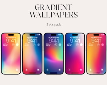 Soft Glow Aura Phone Wallpaper: Minimal Gradient Backgrounds (Digital Download)