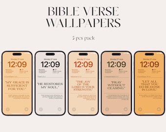 Bible Verse iPhone Wallpaper: Christian Proverbs, Positive Quotes (Digital Download)